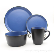8/10.5 inch ceramic red and blue Dinnerware set